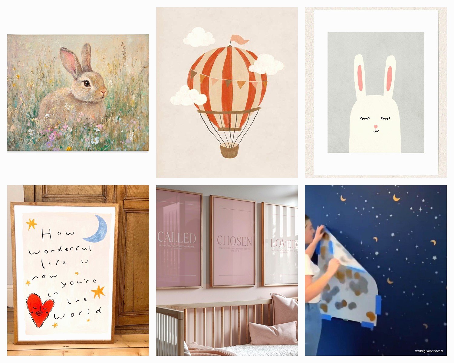 Nursery Wall Art: Baby Room Sweet Infant Decor