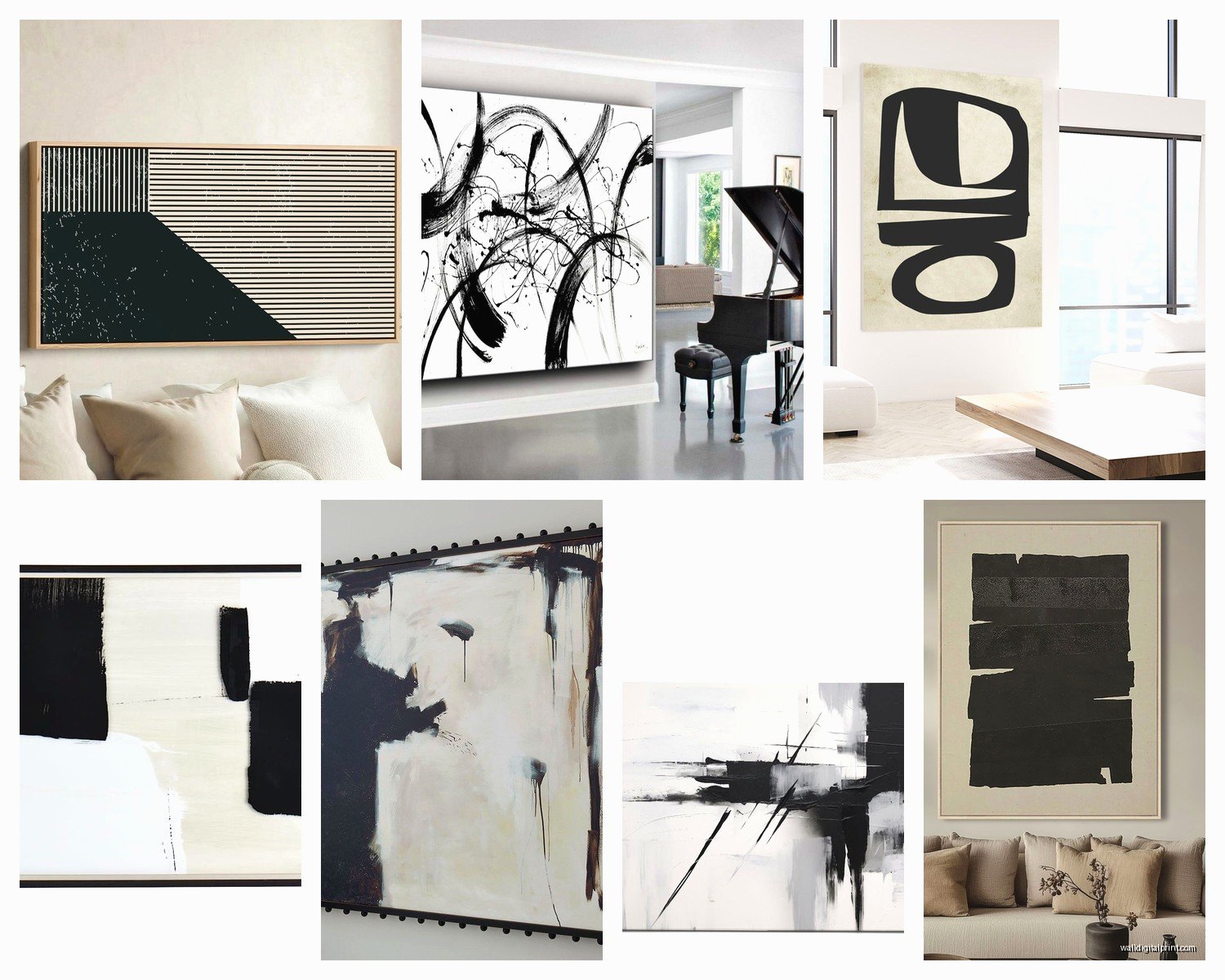 Oversized Black and White Wall Art: Large Monochrome Pieces