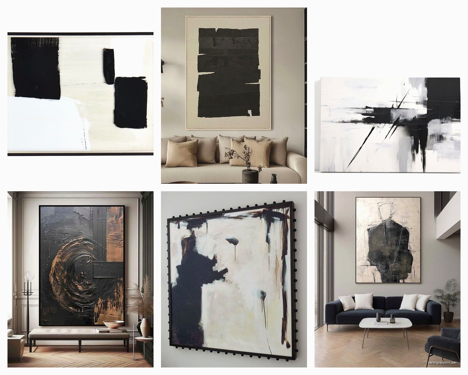 Oversized Black and White Wall Art: Large Monochrome Pieces
