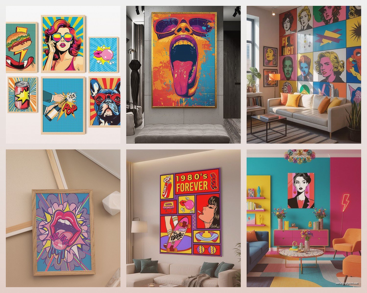 Pop Wall Art: Pop Art Warhol-Inspired Bold Designs