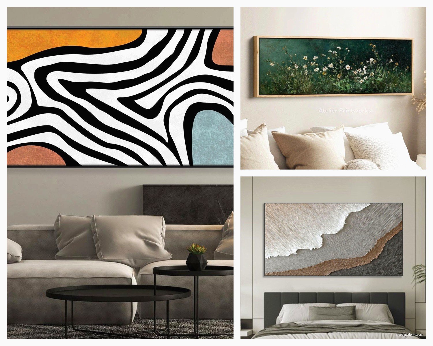 Rectangle Wall Art: Horizontal & Vertical Format Options