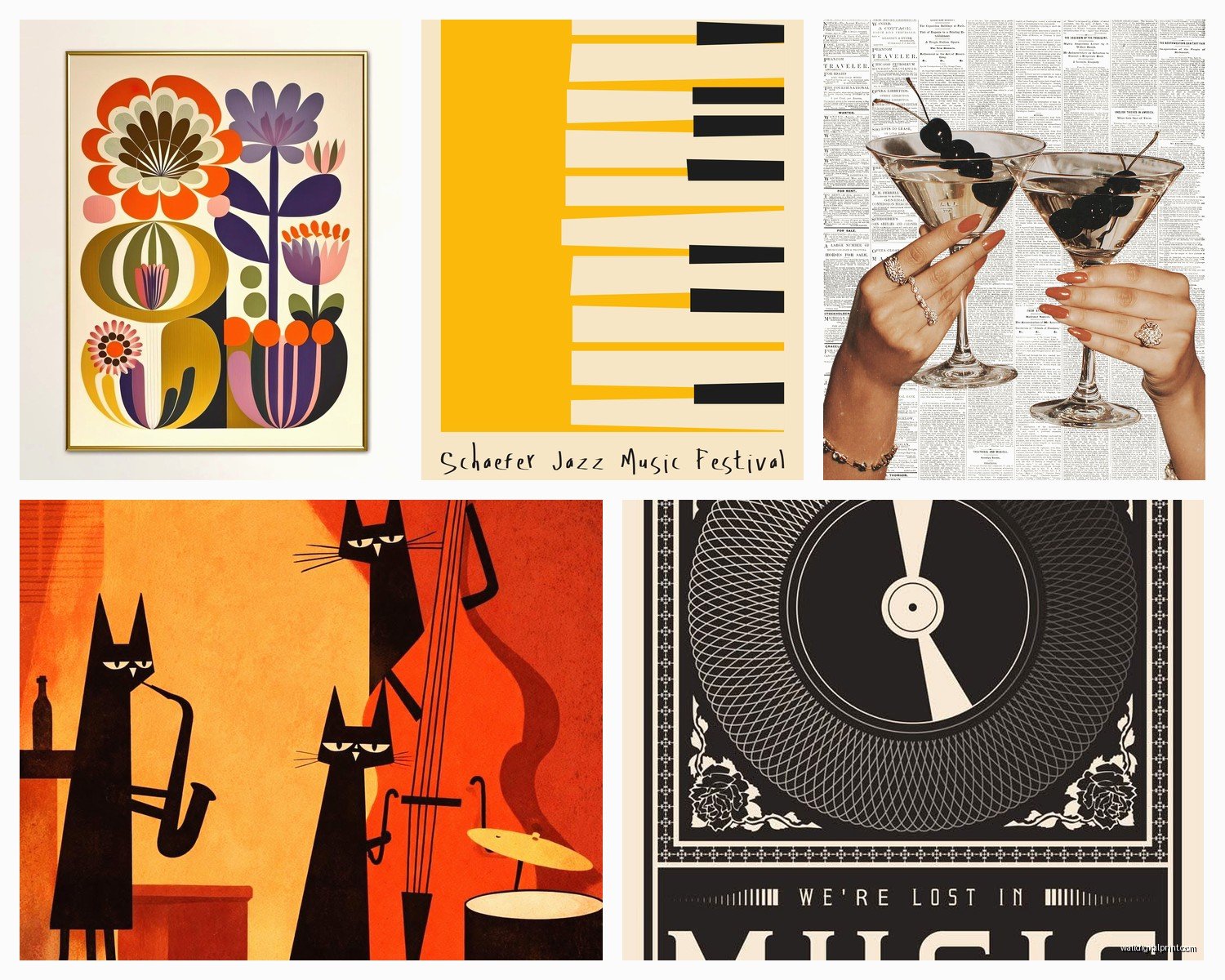 Retro Wall Art: Vintage 1950s-1980s Nostalgia Decor