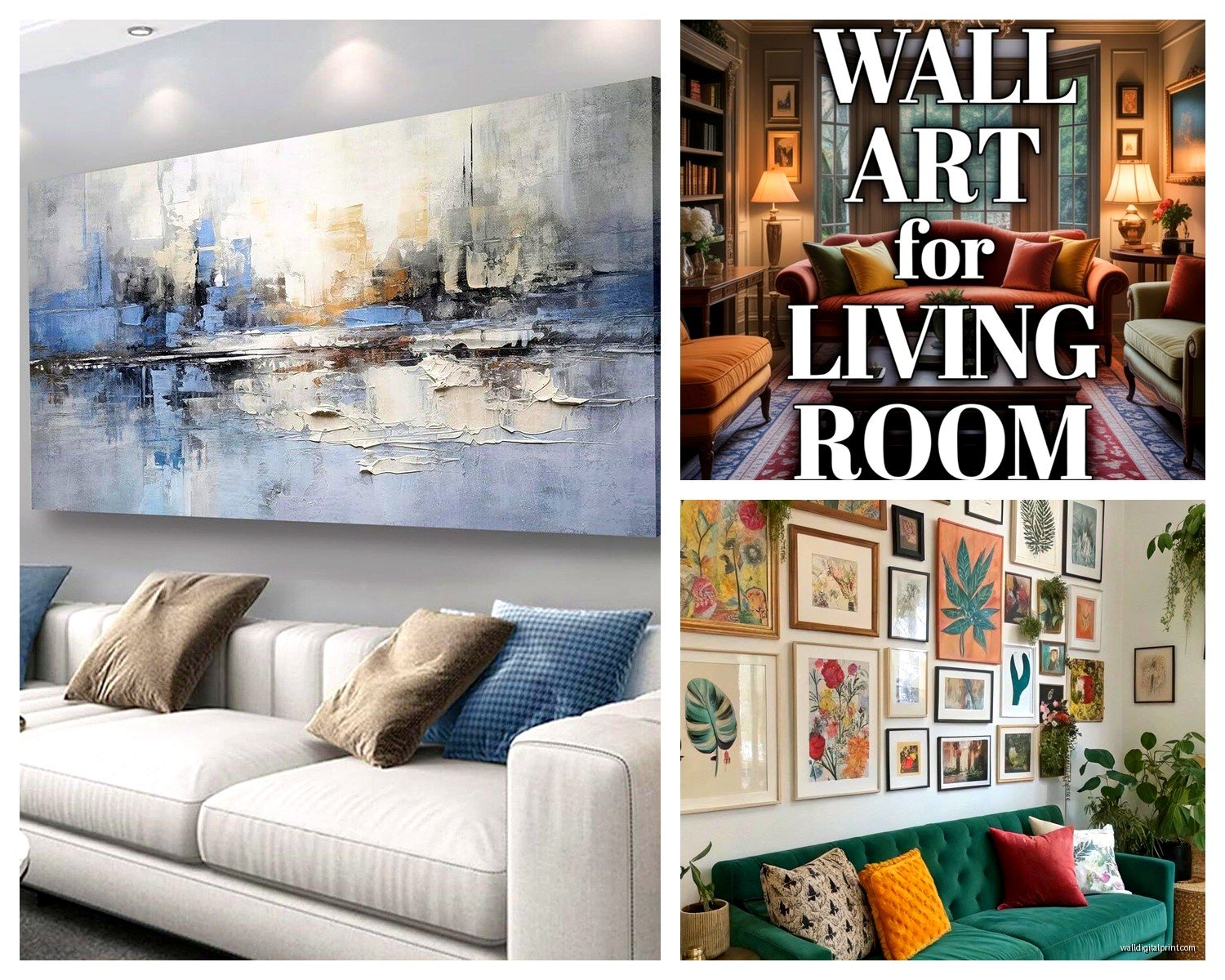 Sitting Room Wall Art: Formal Living Space Traditional Decor