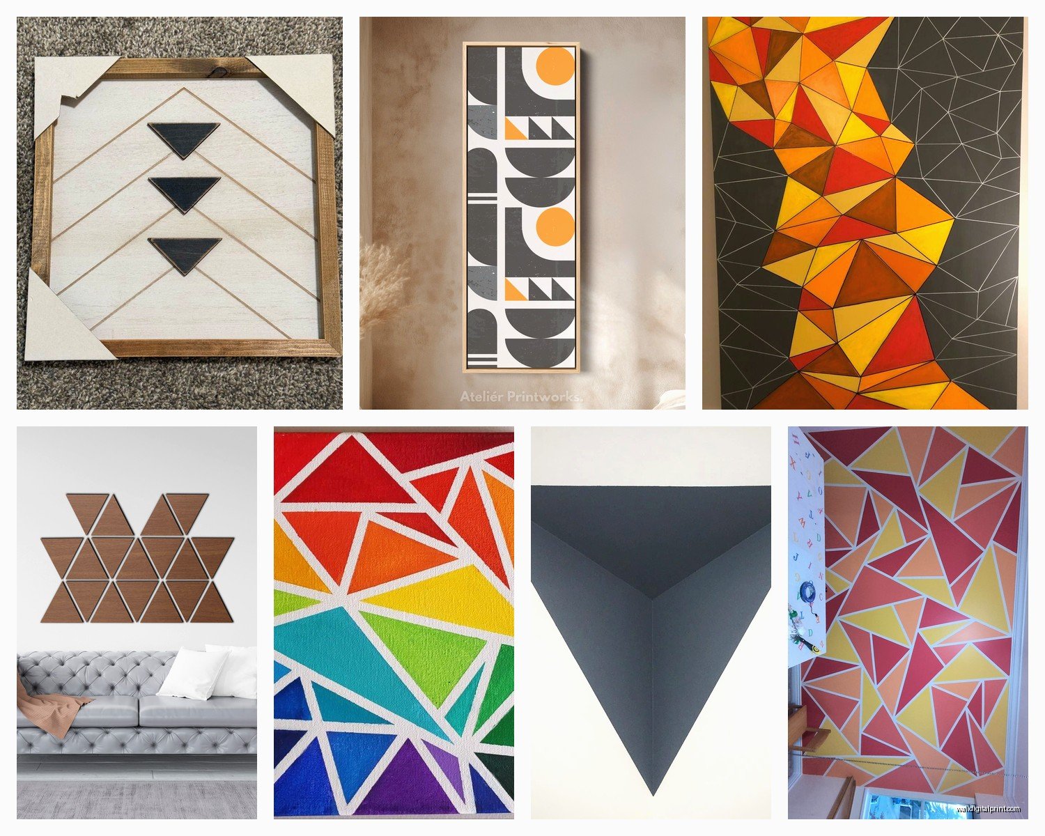 Triangle Wall Art: Geometric Three-Sided Shape Designs