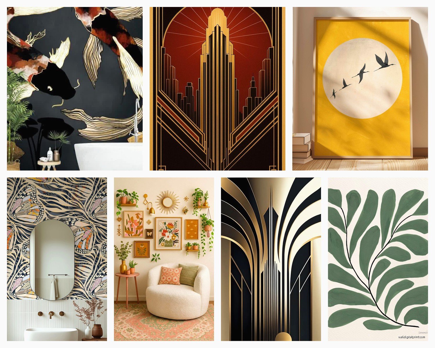 Wall Art Deco: 1920s-1930s Vintage Style Designs