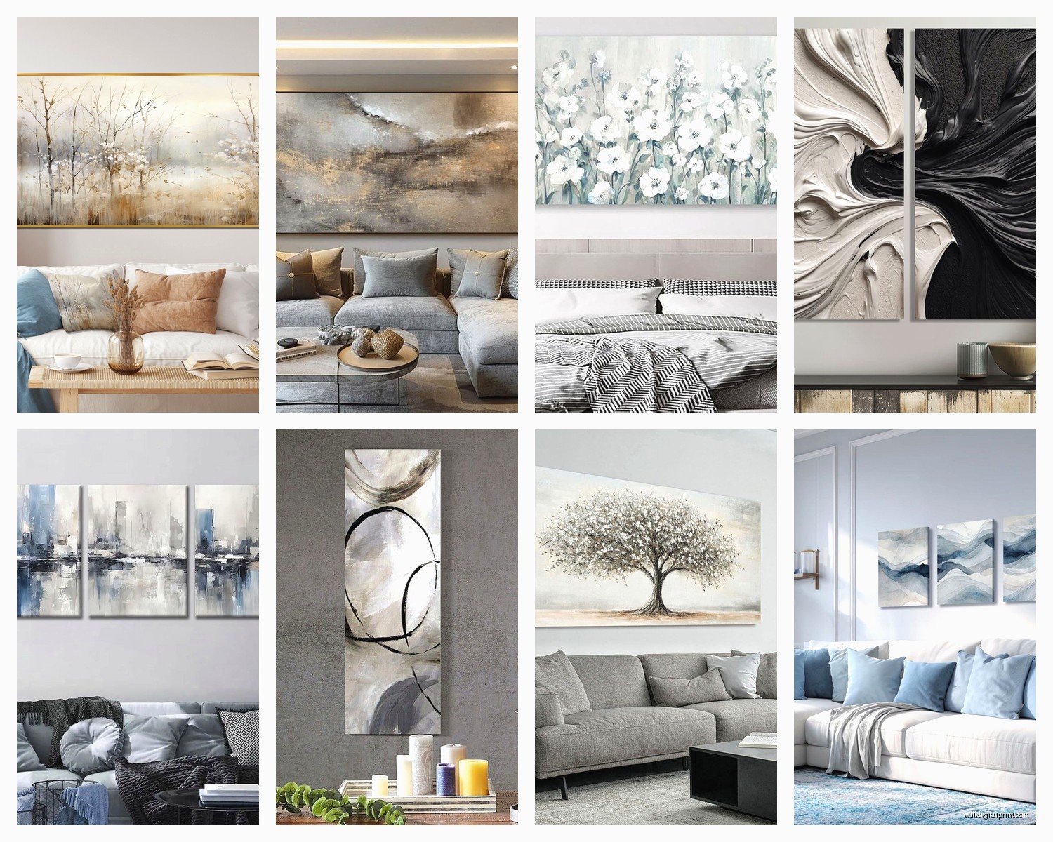 Wall Art for Gray Living Room: Neutral Main Space Styling