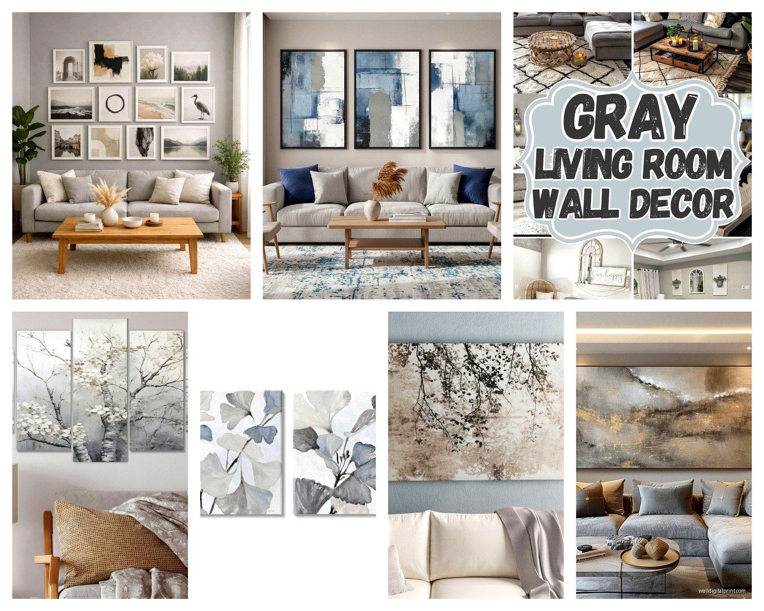 Wall Art for Grey Living Room: Neutral Main Space Decor