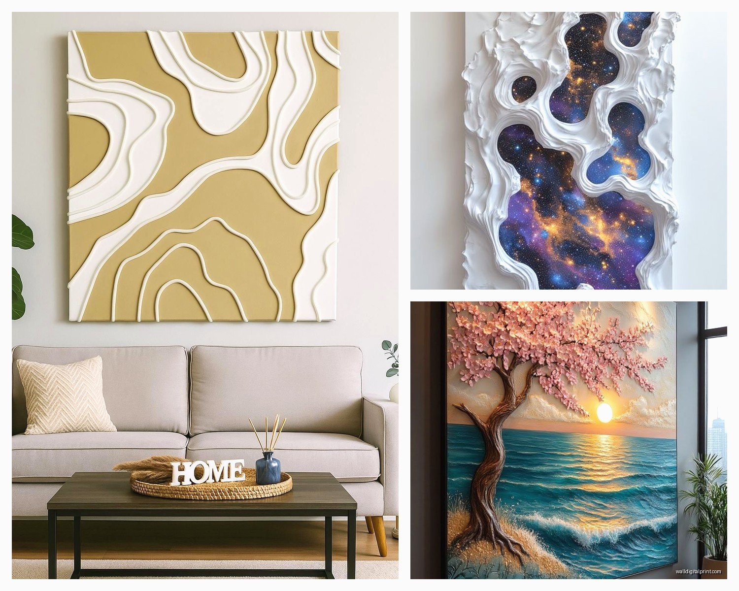 3D Wall Art Painting: Textured Dimensional Designs