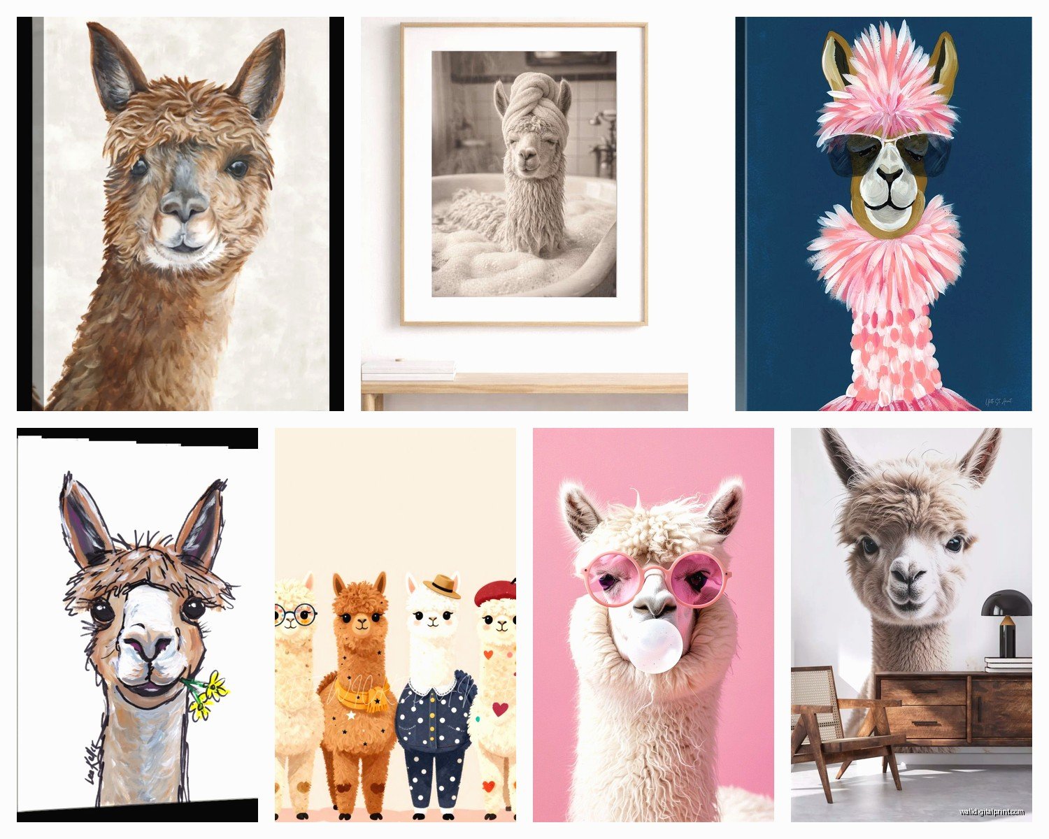 Alpaca Wall Art: Cute Animal & Farm Decor