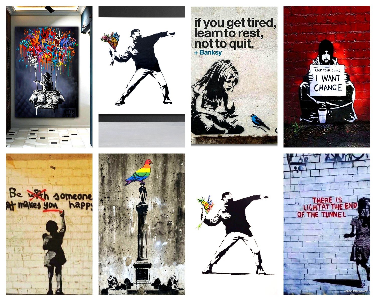 Banksy Wall Art: Street Art Graffiti Reproductions