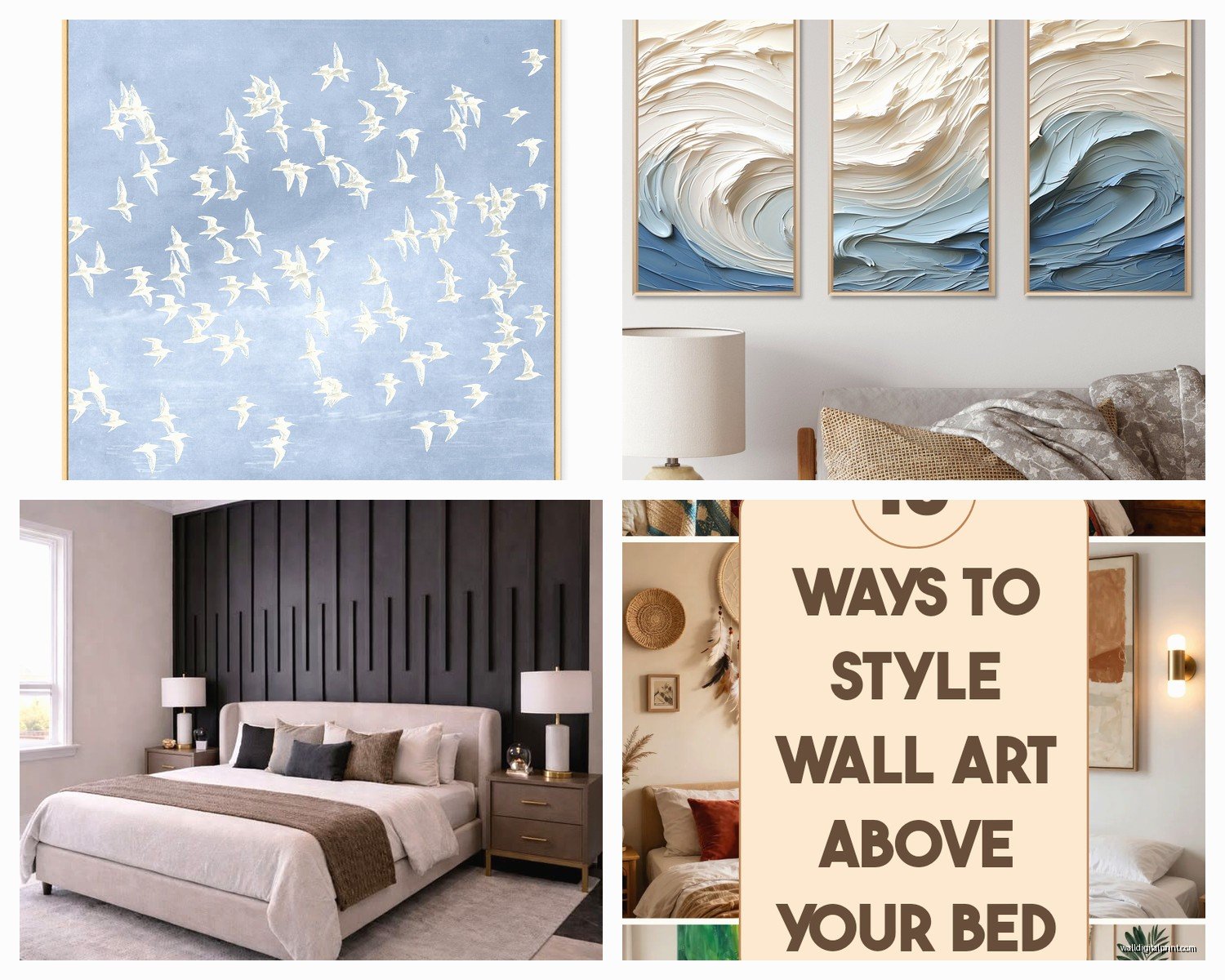 Bedroom Wall Art Above Bed: Headboard Focal Point Master