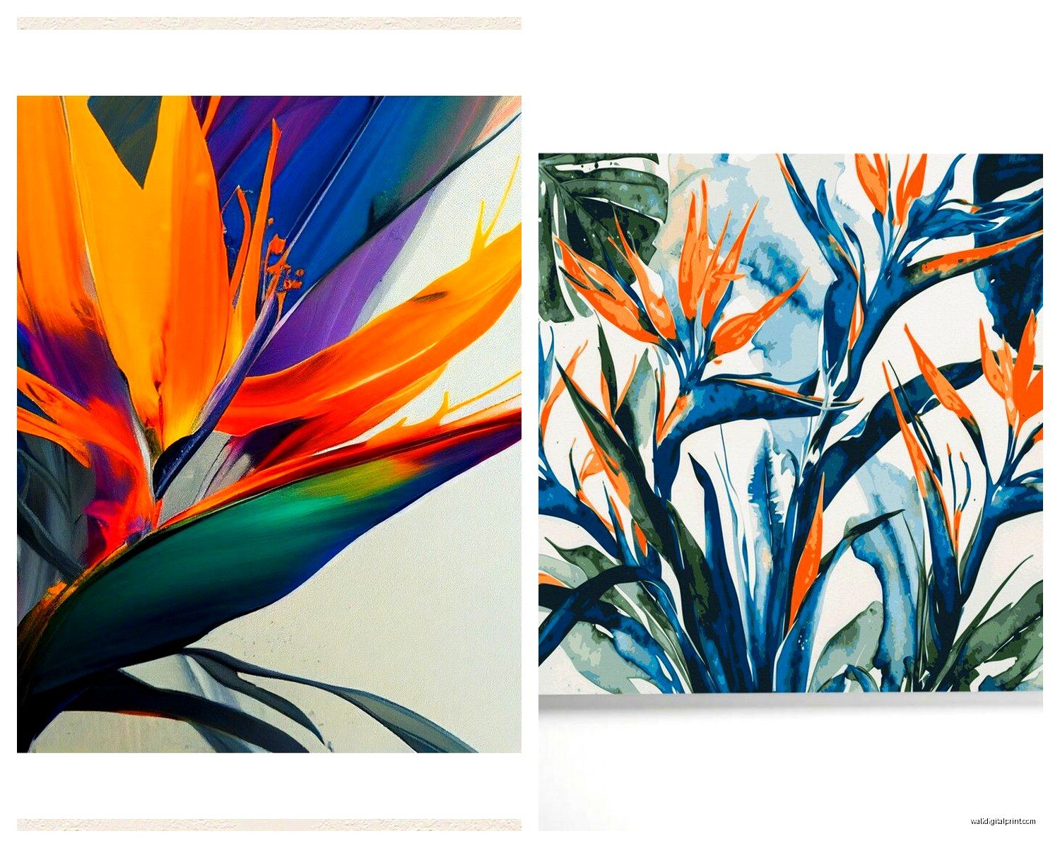 Bird of Paradise Wall Art: Tropical Flower Exotic Decor