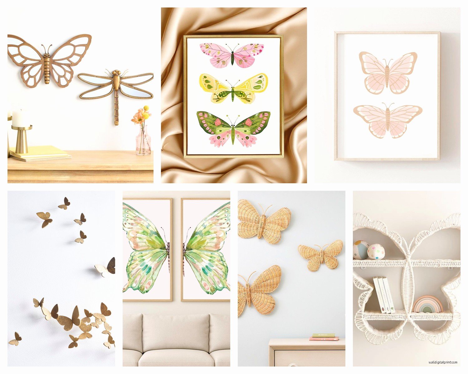 Butterfly Nursery Wall Art: Garden Baby Room Decor