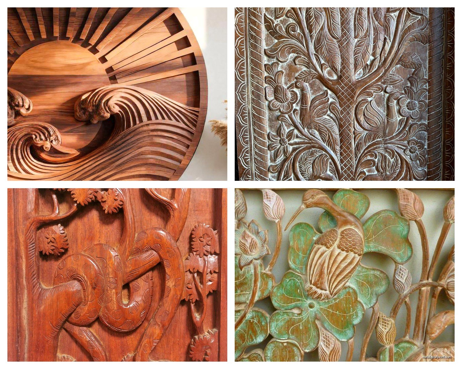 Carved Wall Art: Relief Sculpture Dimensional Designs