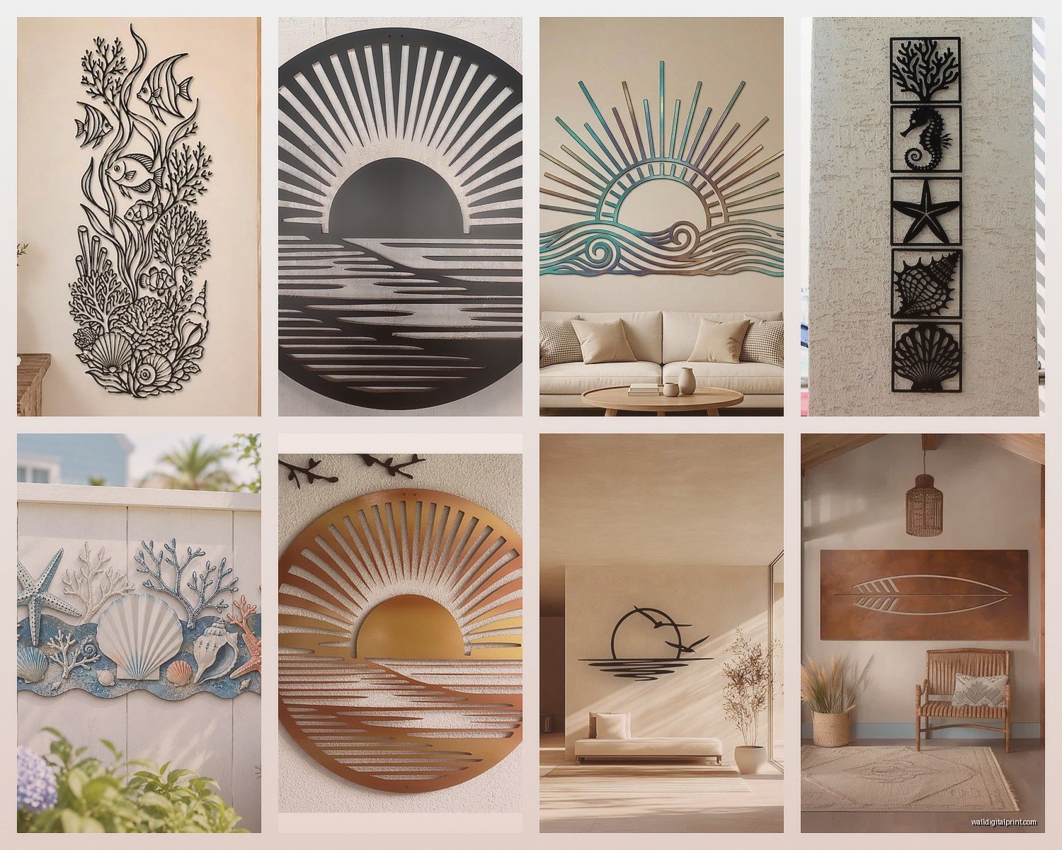 Coastal Metal Wall Art: Beach-Inspired Sculptures