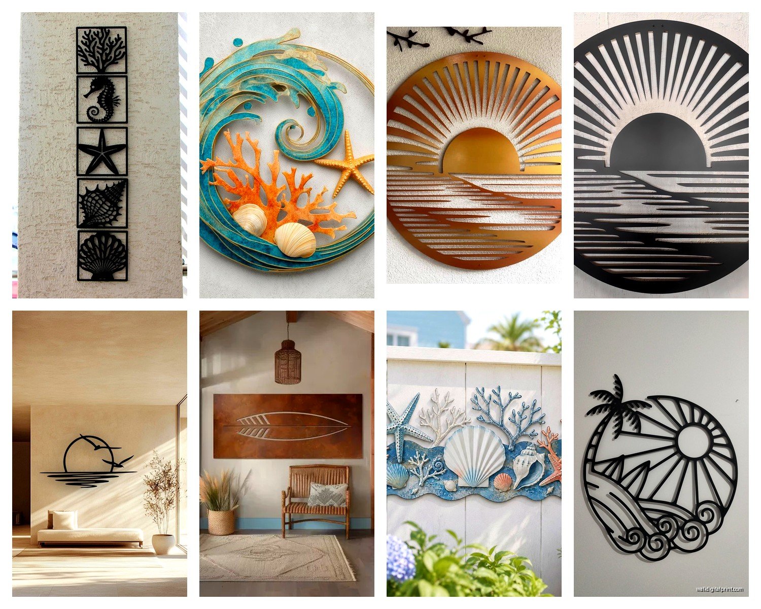 Coastal Metal Wall Art: Beach-Inspired Sculptures