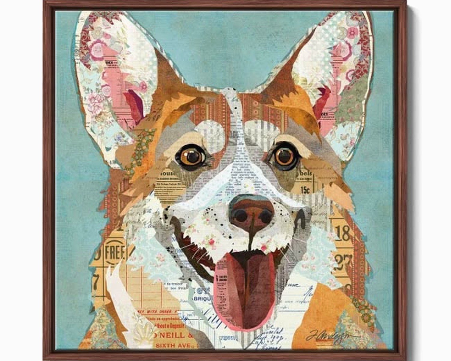 Corgi Wall Art: Welsh Dog Breed Portrait Decor