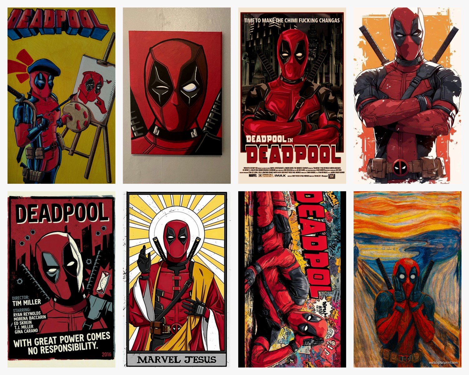Deadpool Wall Art: Marvel Superhero Comic Decor