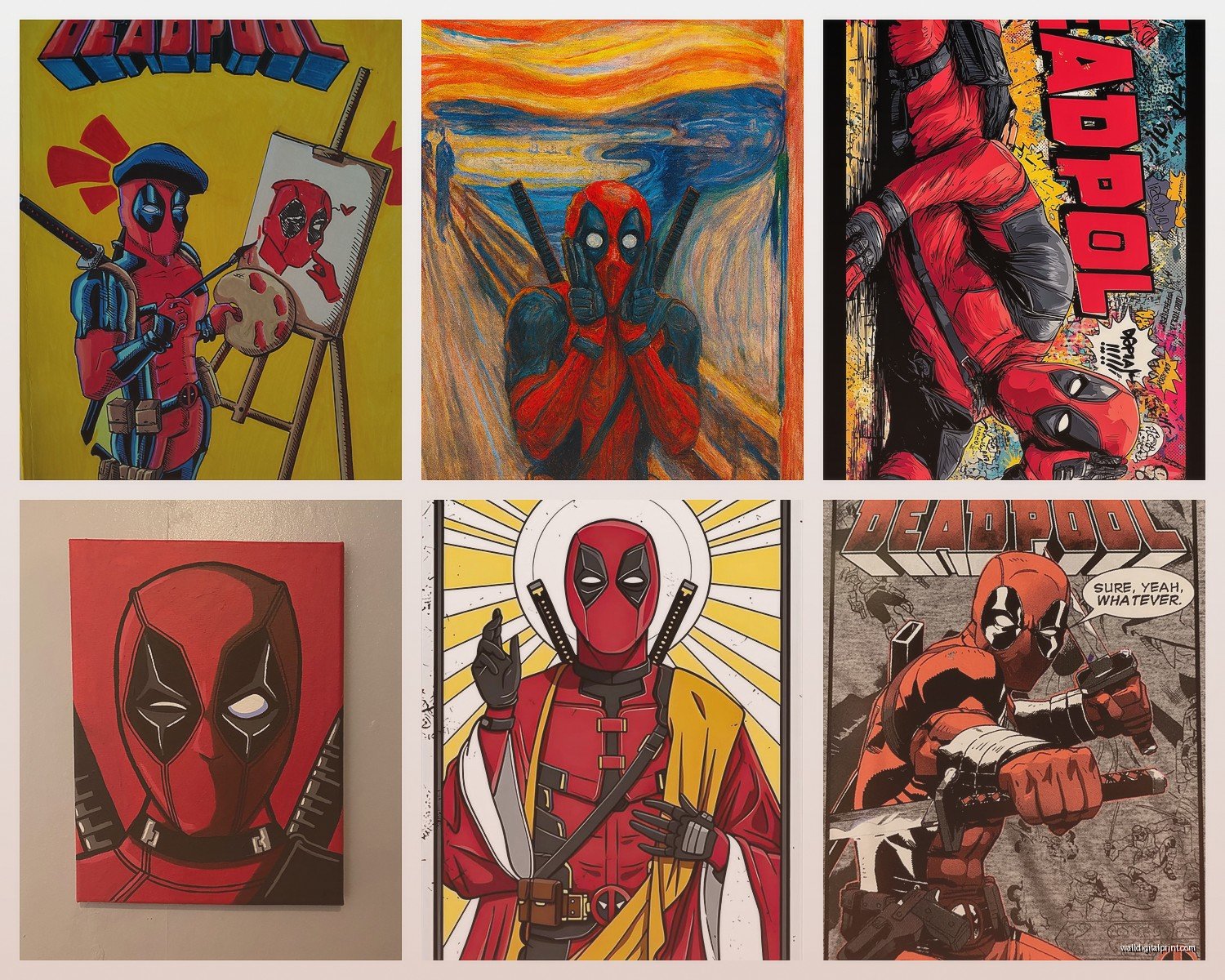 Deadpool Wall Art: Marvel Superhero Comic Decor