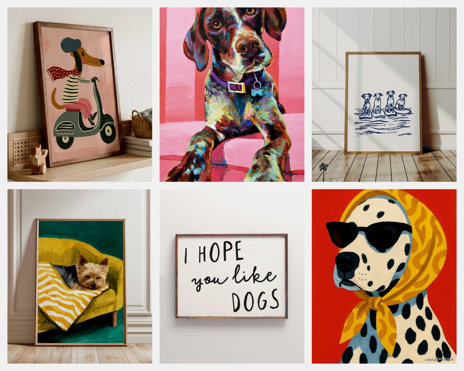 Dog Wall Art: Pet Portrait & Breed-Specific Designs