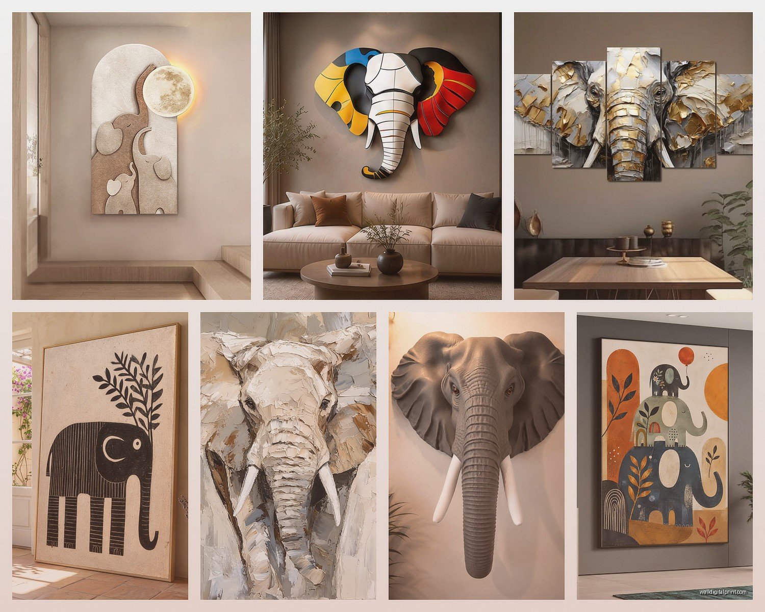 Elephant Wall Art: Majestic Animal & Good Luck Symbols