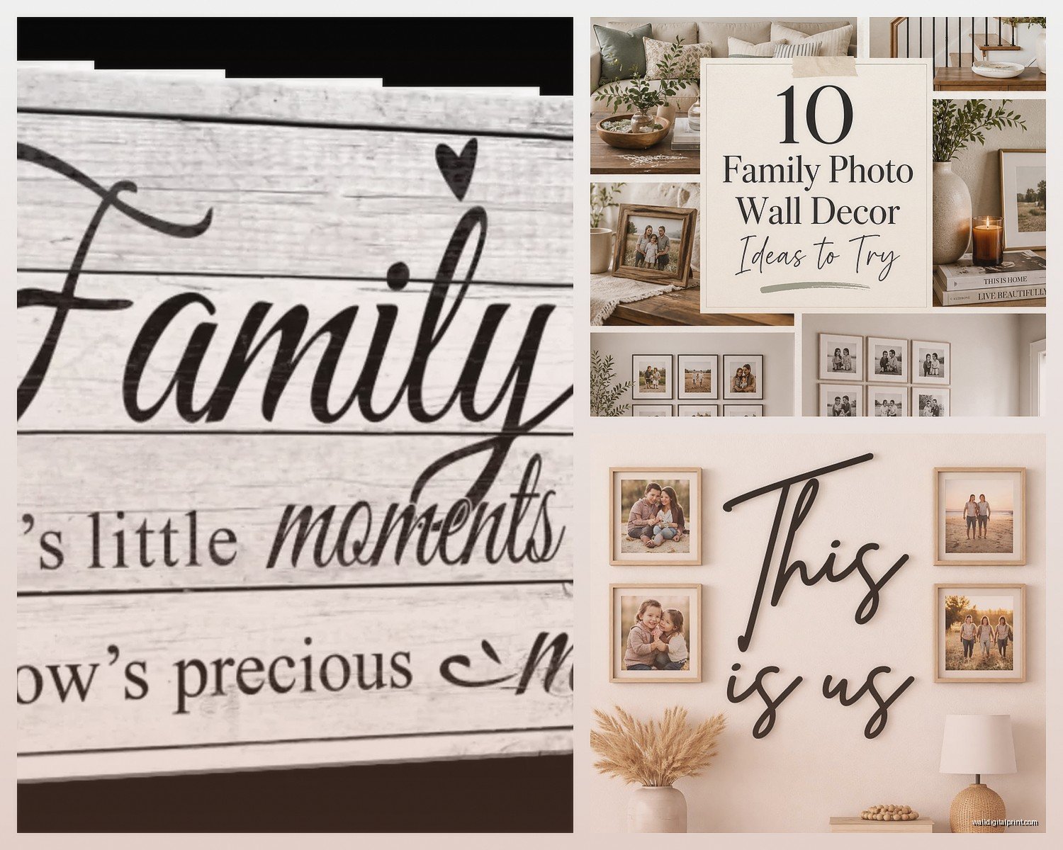 Family Wall Art: Personalized Photo & Quote Displays