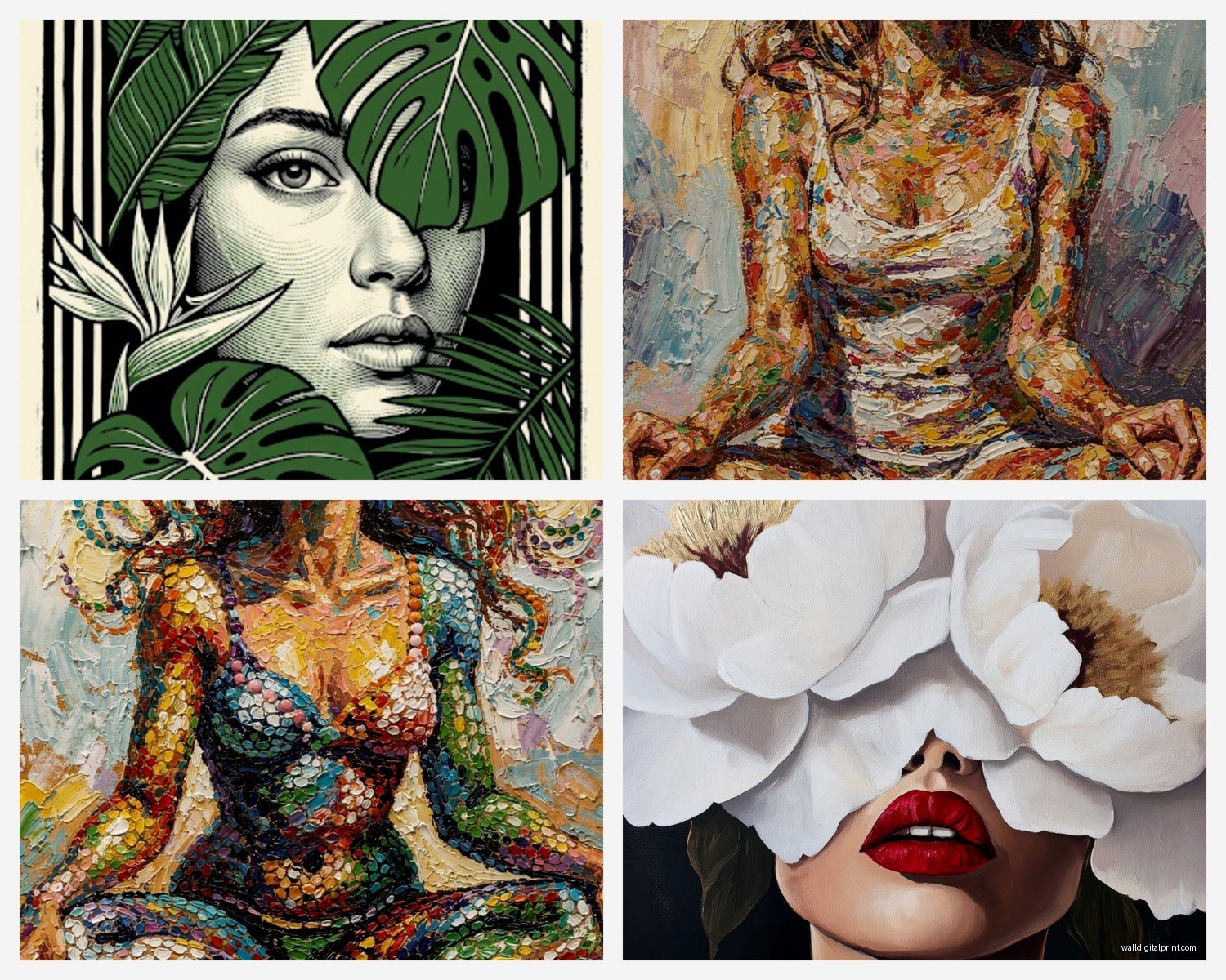 Female Wall Art: Feminine Figure Art & Women Portraits