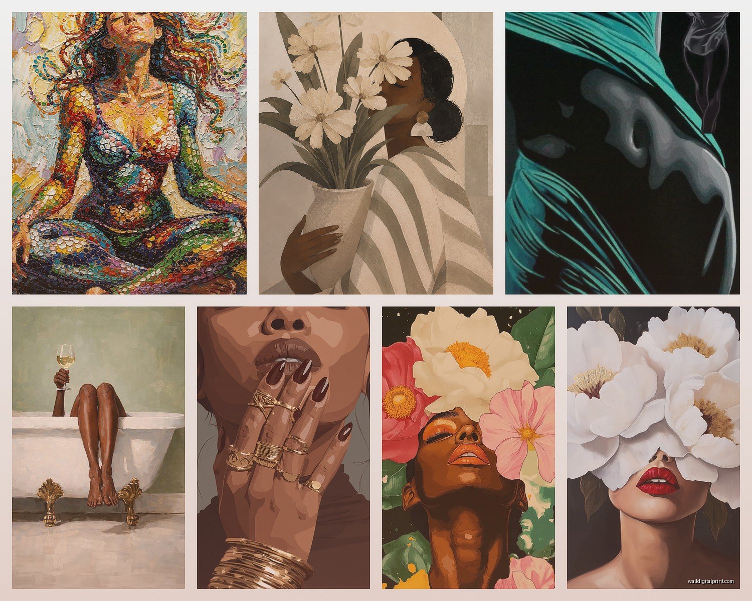 Female Wall Art: Feminine Figure Art & Women Portraits