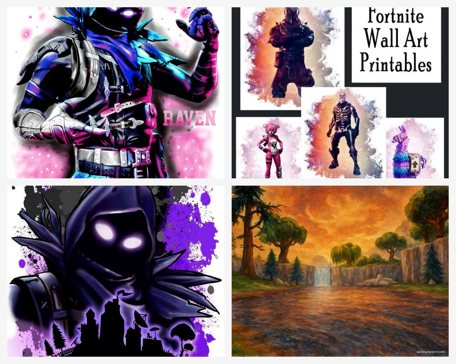 Fortnite Wall Art: Video Game Battle Royale Decor