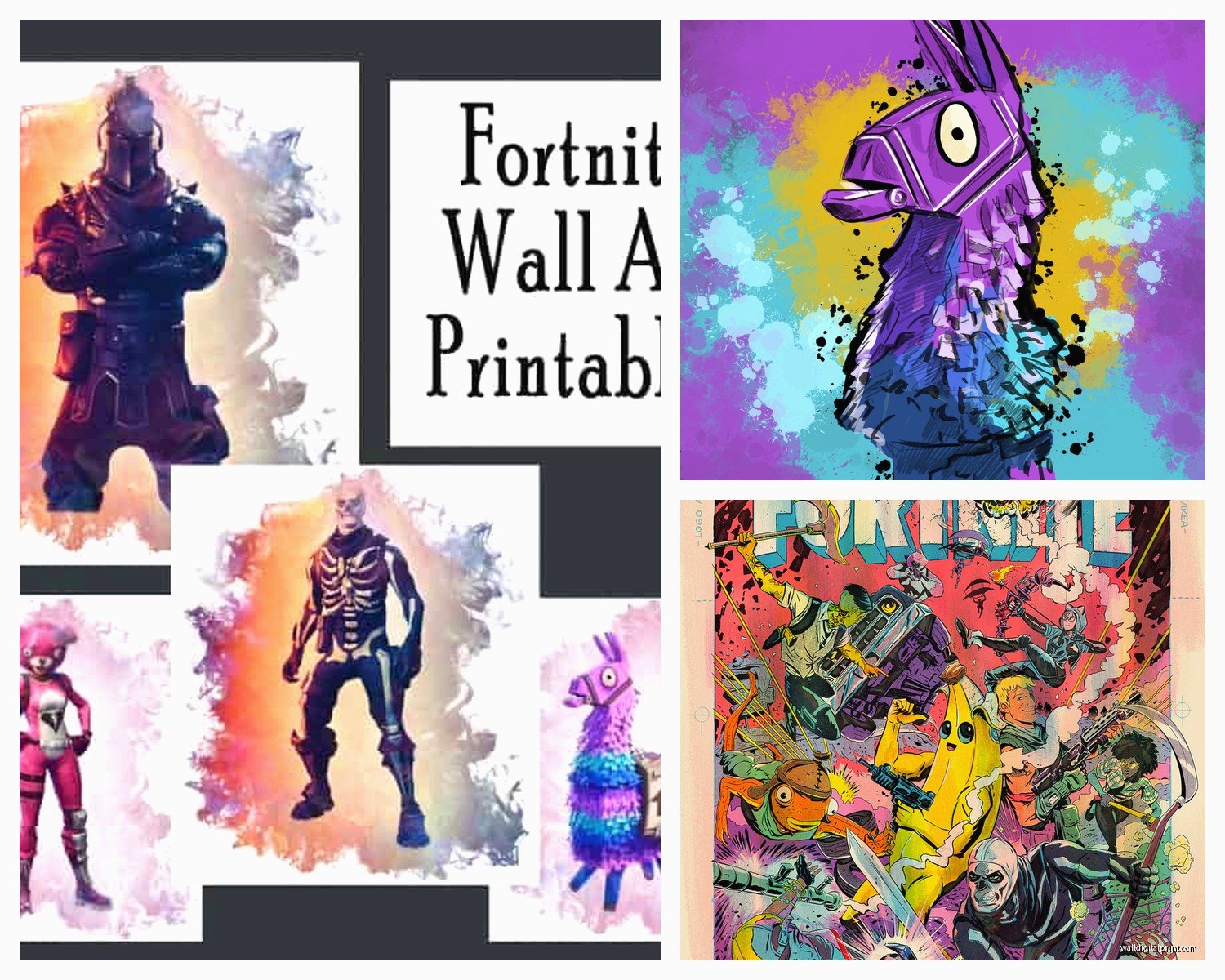 Fortnite Wall Art: Video Game Battle Royale Decor