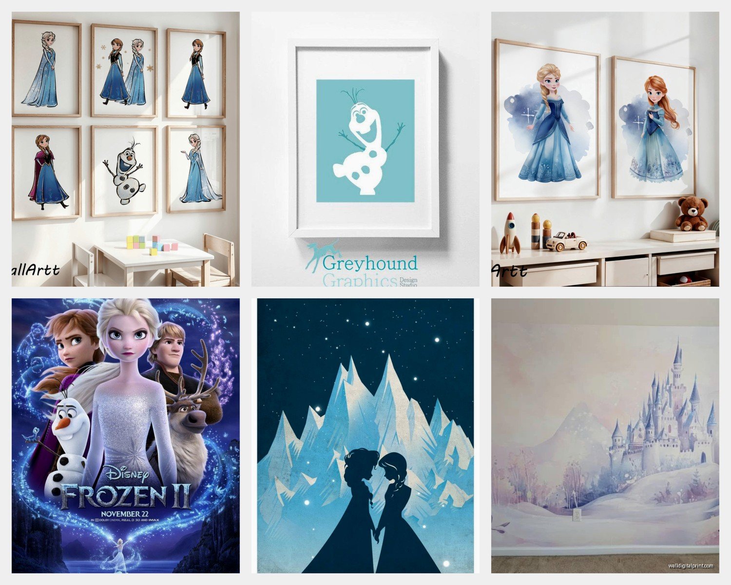 Frozen Wall Art: Disney Princess Decor for Kids Rooms
