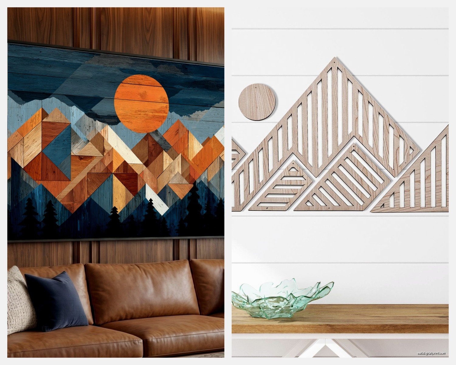 Geometric Mountain Wall Art: Angular Nature Landscapes