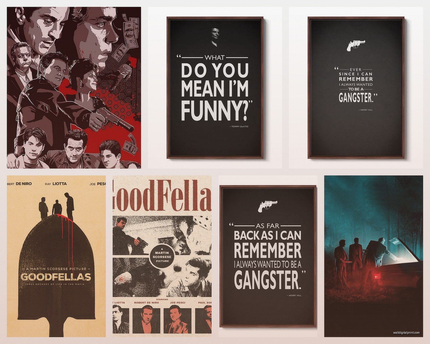 Goodfellas Wall Art: Gangster Movie Poster Decor