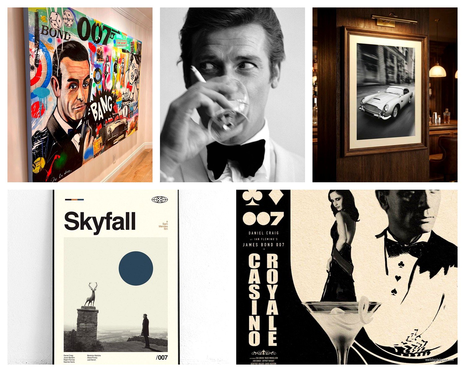 James Bond Wall Art: 007 Movie Posters & Spy Decor