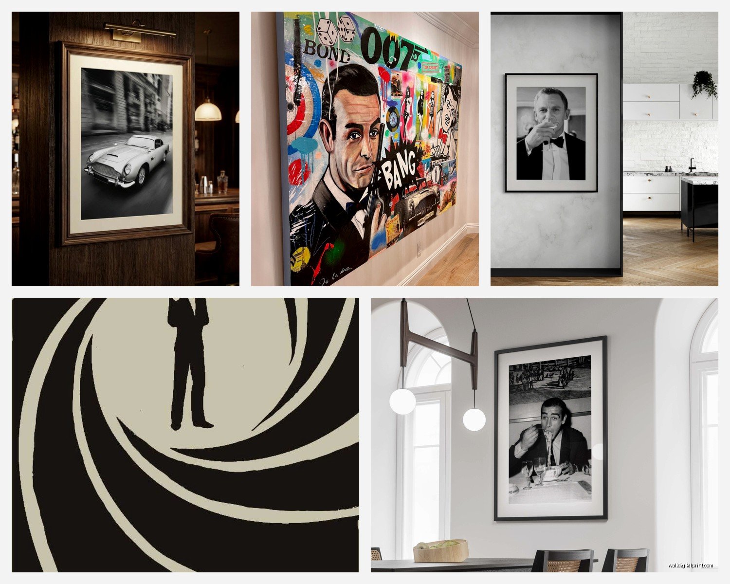James Bond Wall Art: 007 Movie Posters & Spy Decor