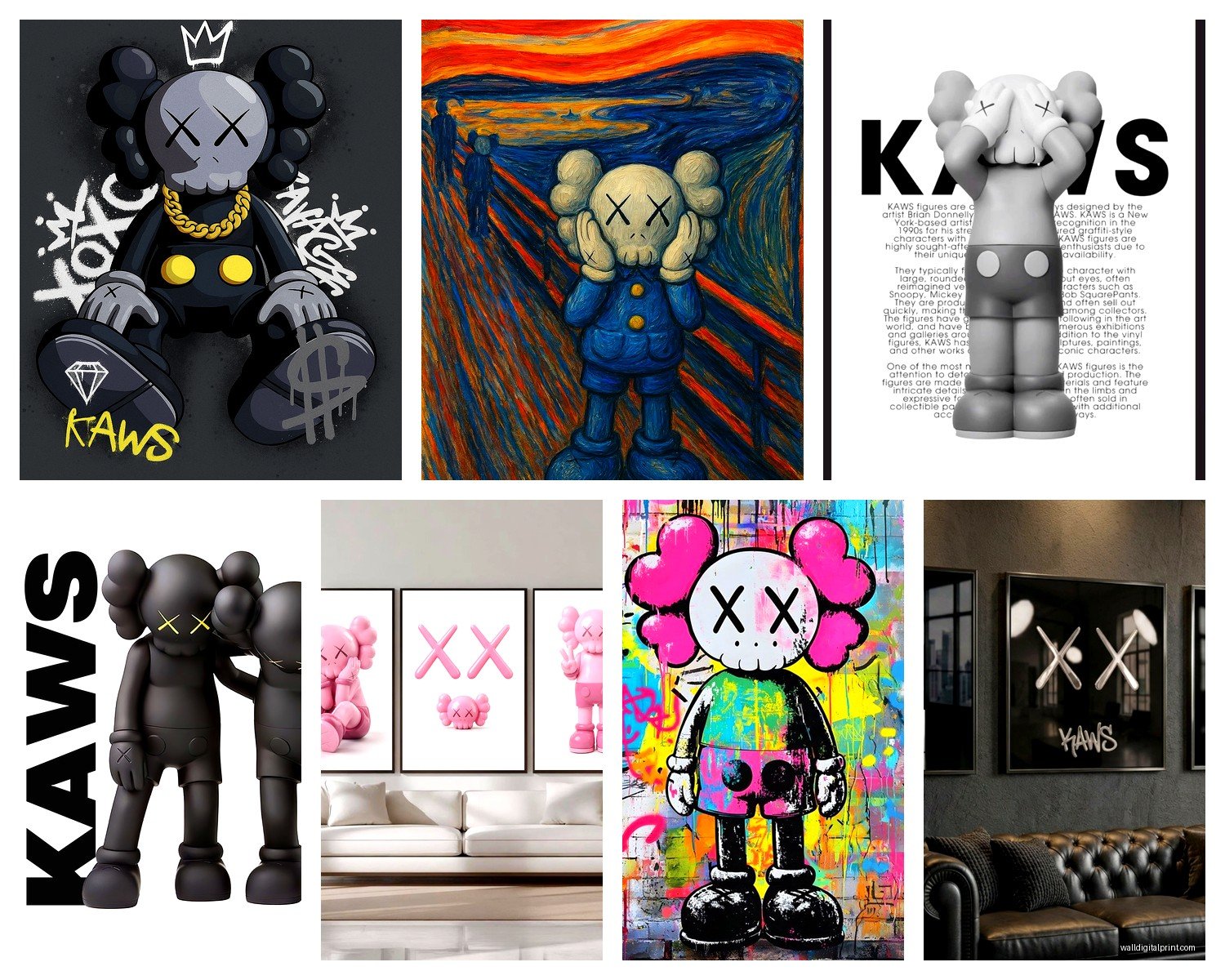 KAWS Wall Art: Street Artist Companion Collectibles