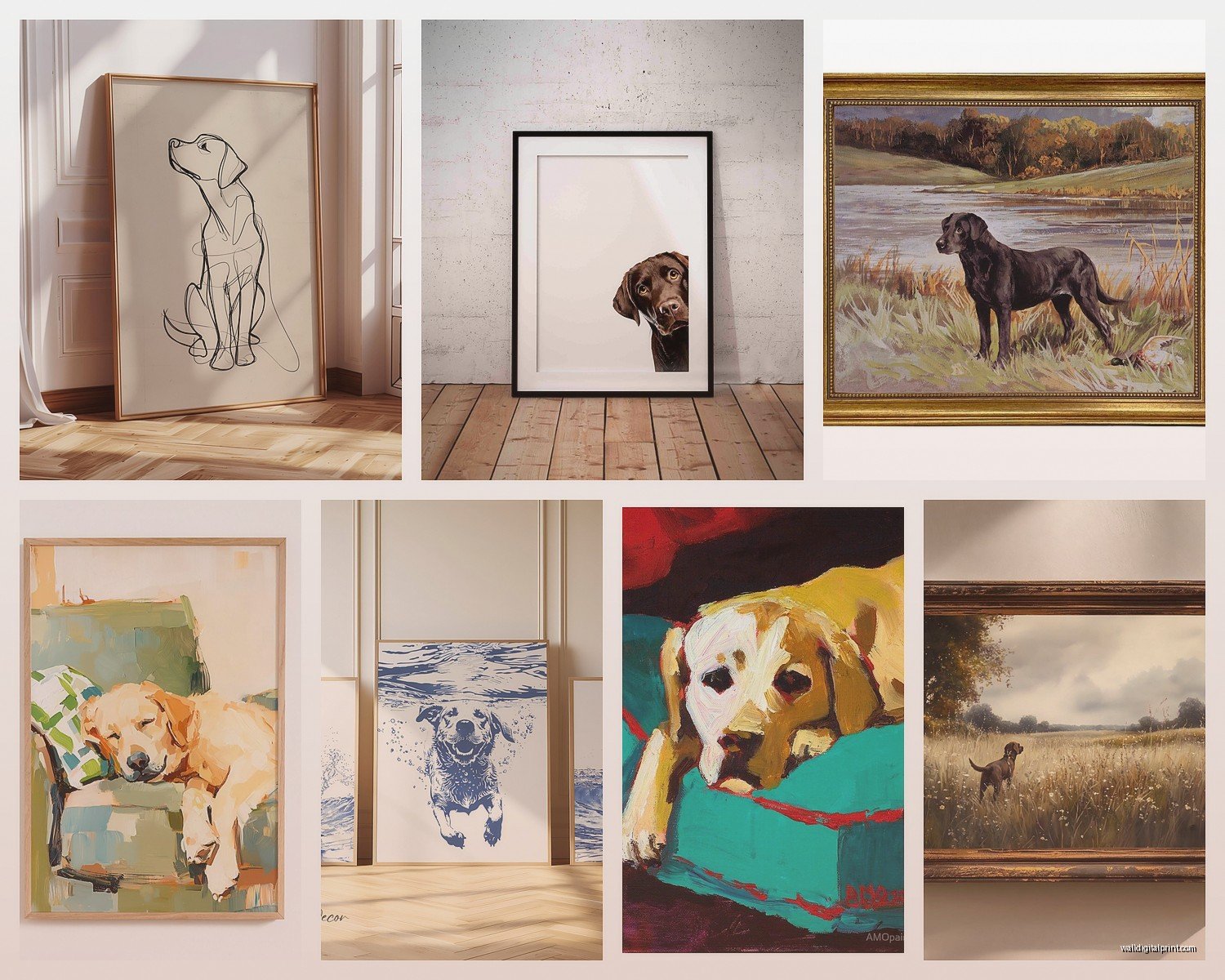 Labrador Wall Art: Dog Breed Portrait & Pet Decor