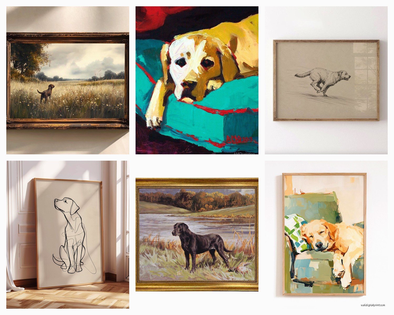 Labrador Wall Art: Dog Breed Portrait & Pet Decor
