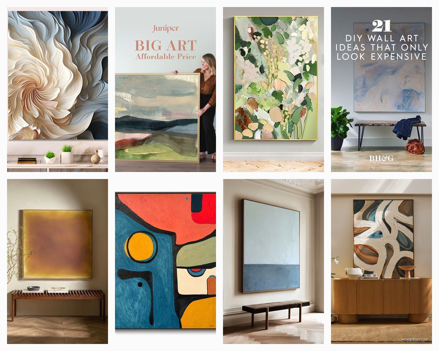 Large Abstract Wall Art: Oversized Modern Non-Representational