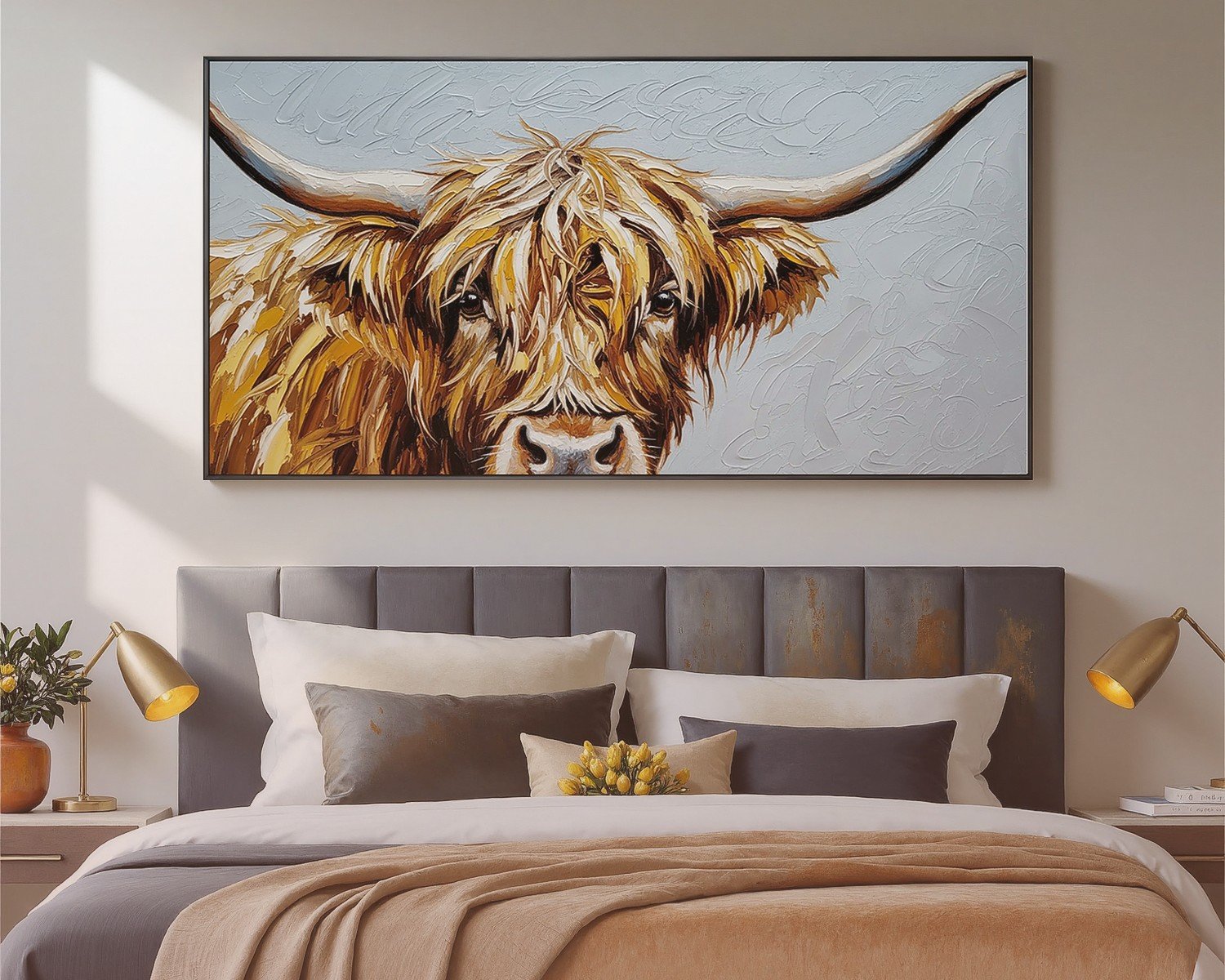 Large Cow Wall Art: Farmhouse Animal Statement Pieces