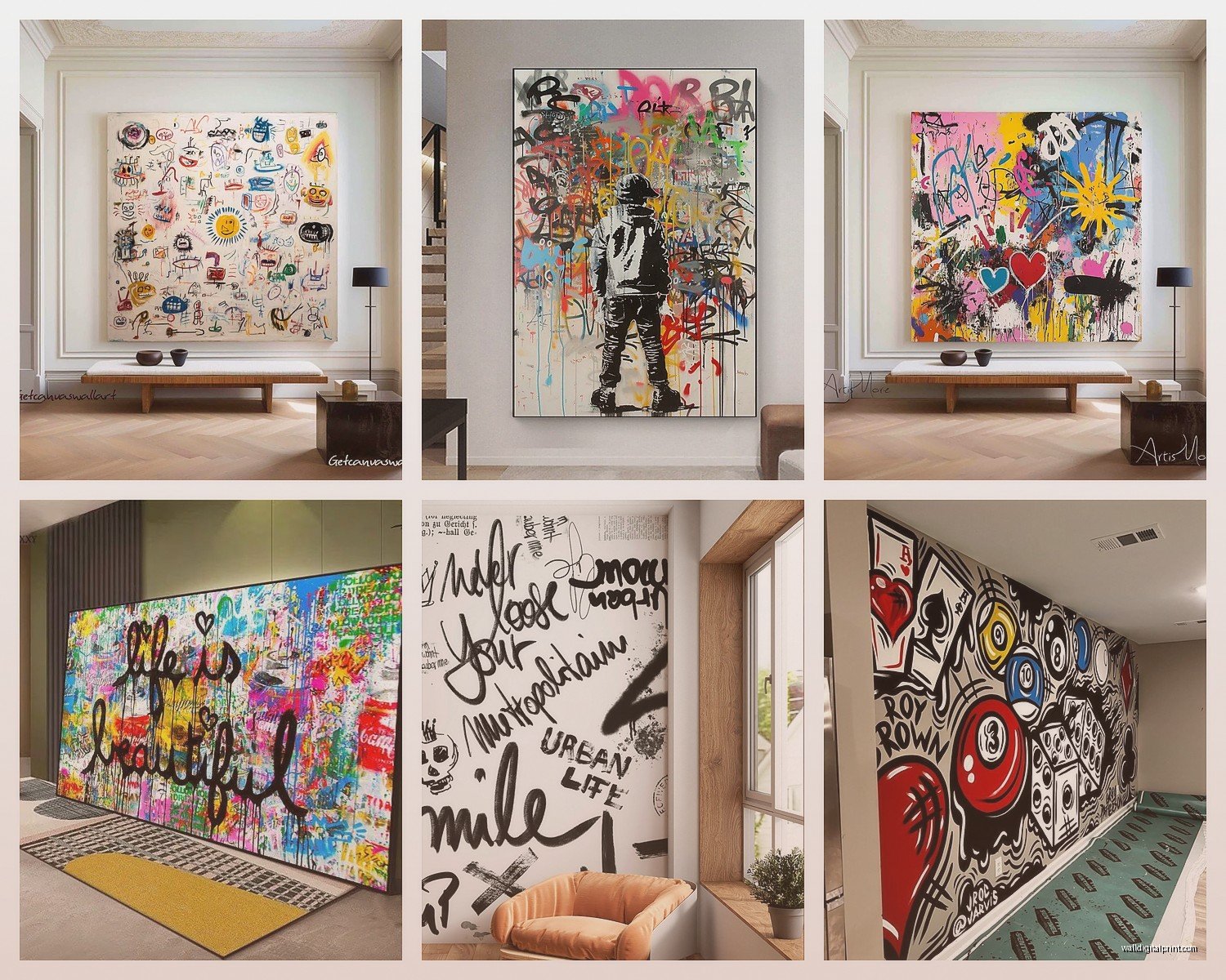 Large Graffiti Wall Art: Urban Street Art Murals