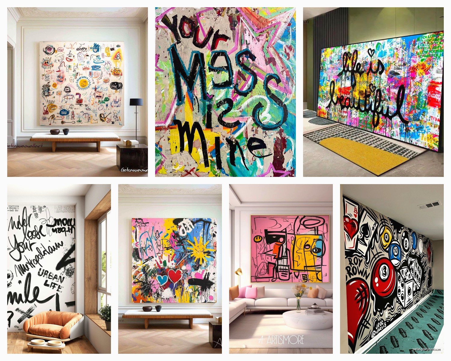Large Graffiti Wall Art: Urban Street Art Murals