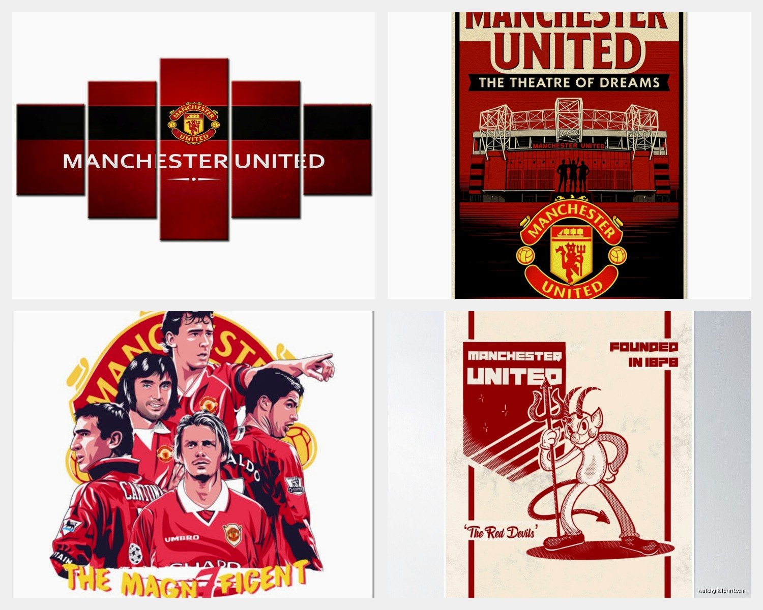 Man Utd Wall Art: Manchester United Football Decor