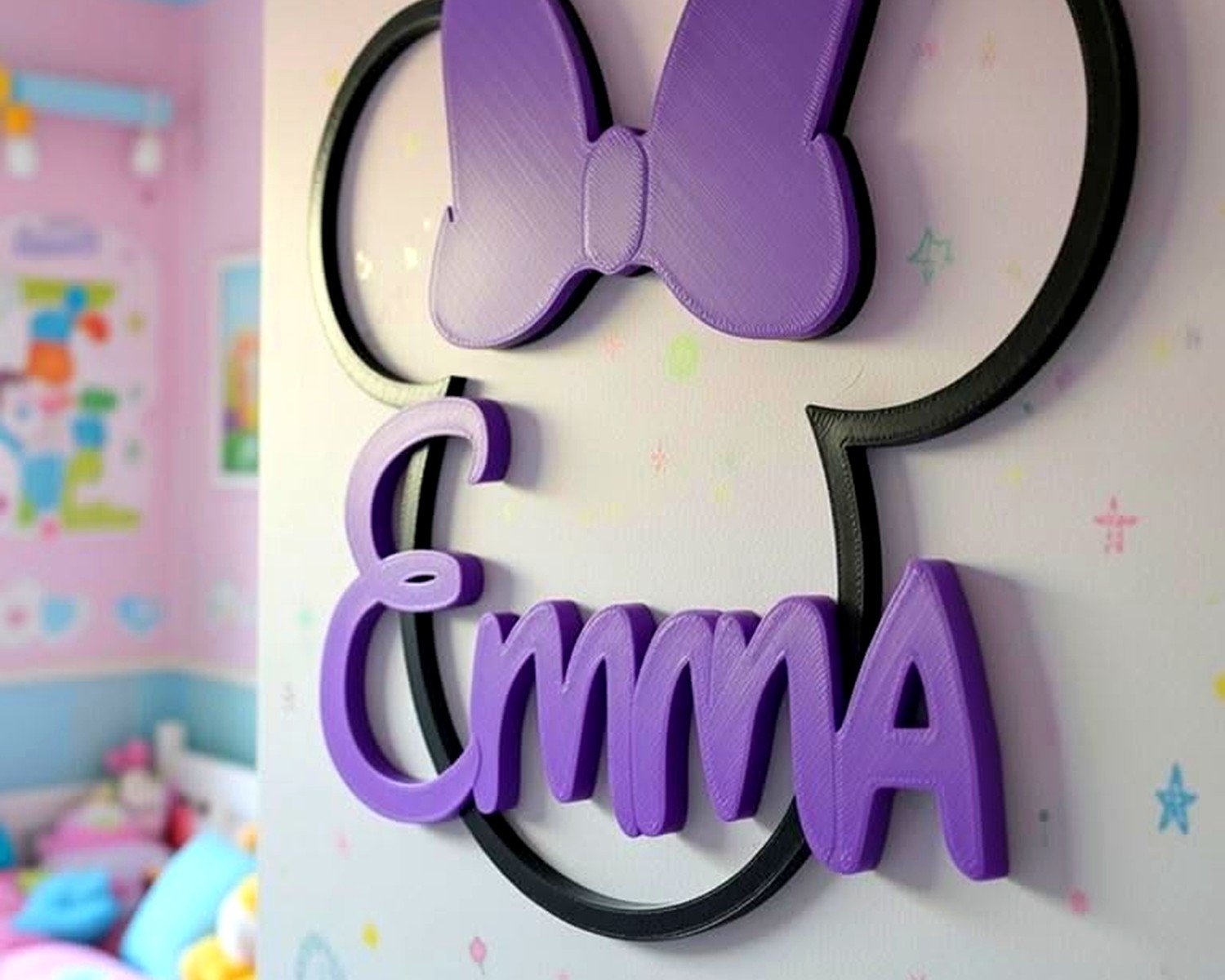 Minnie Mouse Wall Art: Disney Kids Room Girl Decor