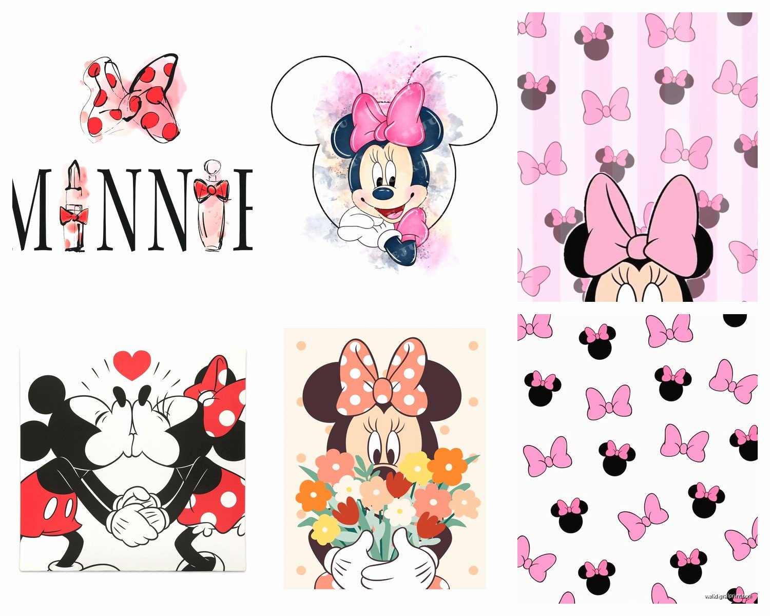 Minnie Mouse Wall Art: Disney Kids Room Girl Decor