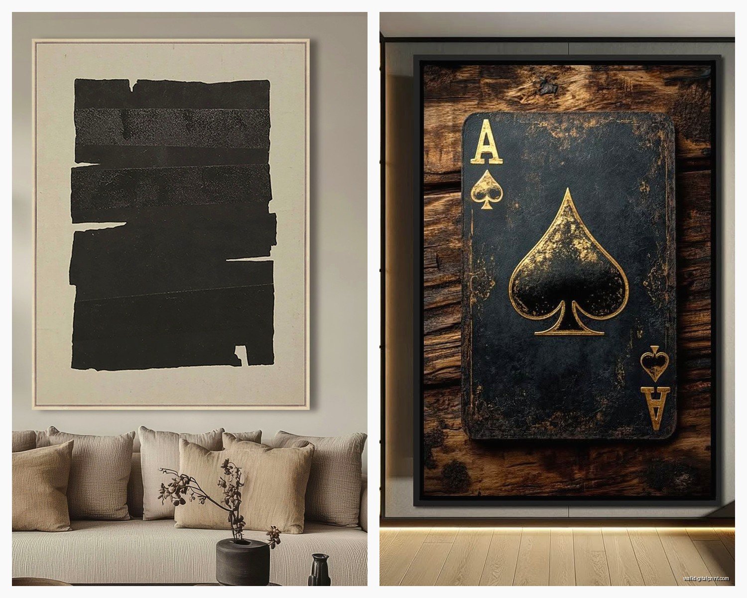 Modern Black Wall Art: Contemporary Dark Bold Designs