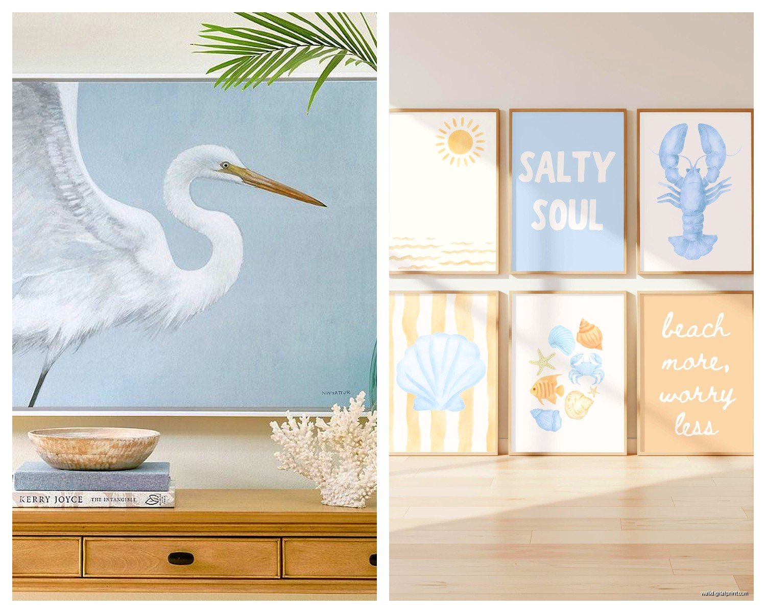 Modern Coastal Wall Art: Contemporary Beach Clean Lines