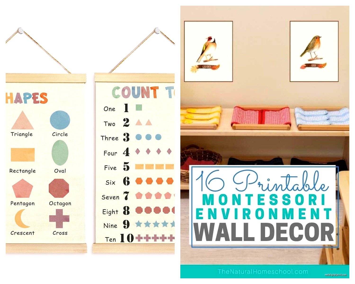 Montessori Wall Art: Educational Child Development Decor