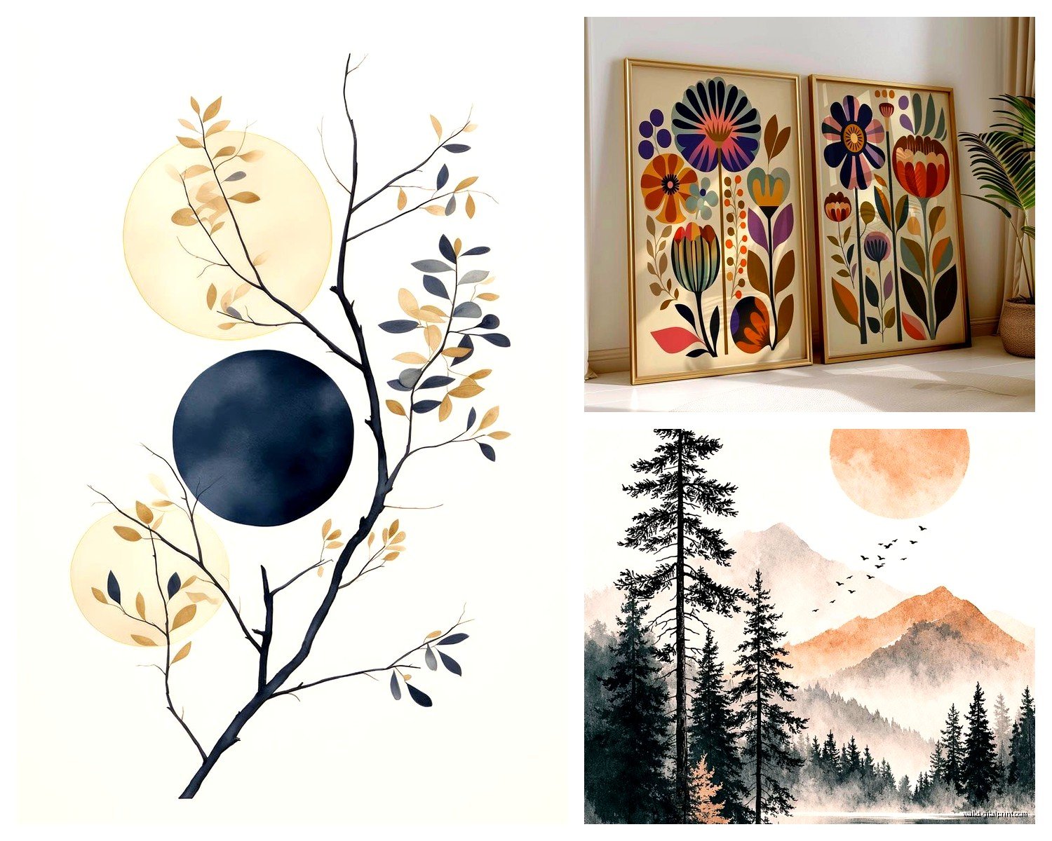 Nordic Wall Art: Scandinavian Minimalist Mountain Designs