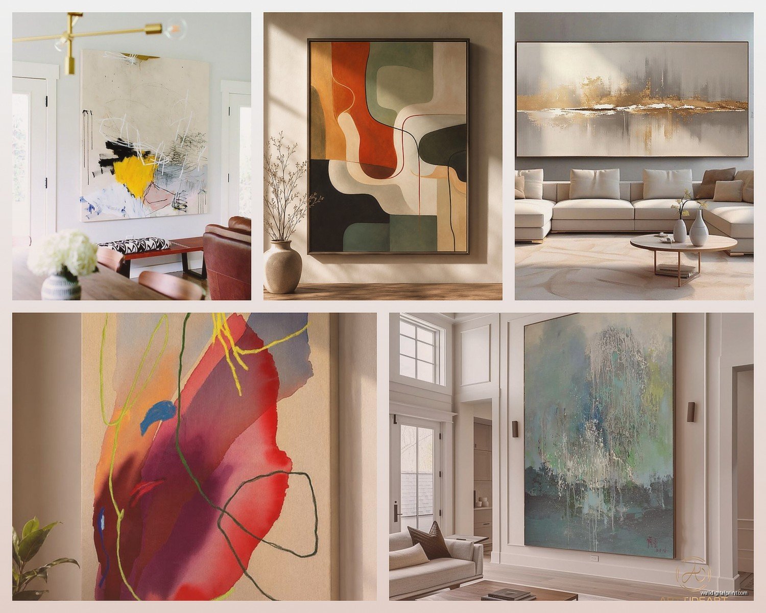 Oversized Abstract Wall Art: Extra Large Modern Paintings